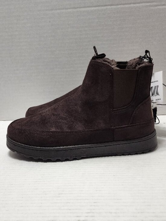 New White Mountain Isleworth Dark Brown Boot - Faux Suede & Fur - Size 9.5